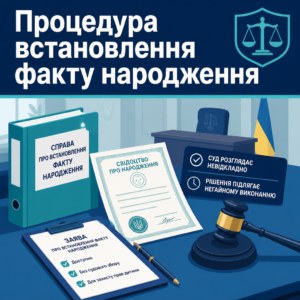 Судова процедура встановлення факту народження дитини на тимчасово окупованій території
