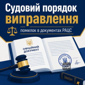 Судовий порядок виправлення помилок в документах РАЦС