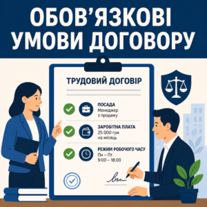 Обязательные и существенные условия заключения трудового договора
