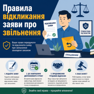Отзыв заявления об увольнении по собственному желанию работником