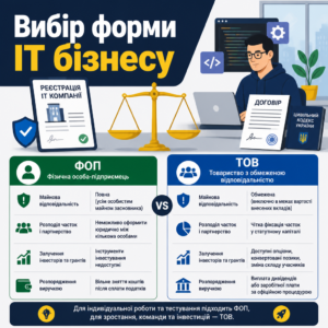 Регистрация IT-компании и сравнение ФОП и ООО для разработки софта