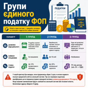 Вибір системи оподаткування та групи єдиного податку ФОП