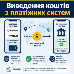 Оподаткування виплат з міжнародних платіжних систем Payoneer та Wise