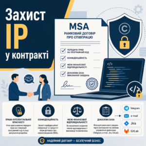 Иллюстрация защиты прав интеллектуальной собственности и разработка договора MSA