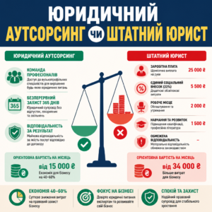 Сравнение абонентского юридического обслуживания и расходов на штатного юриста
