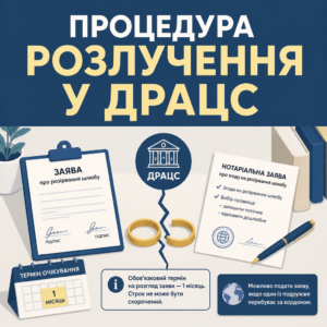 порядок розірвання шлюбу через органи драцс