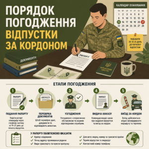 Алгоритм погодження відпустки військовослужбовця за кордоном через командування