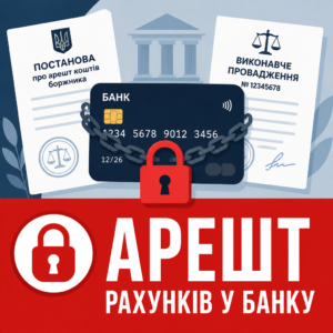 Арешт рахунків у виконавчому провадженні та блокування банківських карток