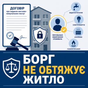 Комунальний борг нового власника є персональним зобов’язанням споживача і не обтяжує нерухомість.