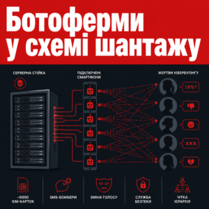 Использование ботофермы и кибербуллинга для шантажа должников
