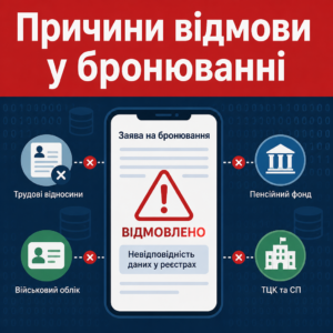 Причини відмови у бронюванні працівника через Дію та помилки в реєстрах