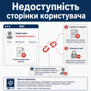 Причины, почему страница пользователя недоступна в вики