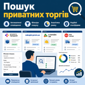 Пошук комерційних закупівель на електронних торгових майданчиках