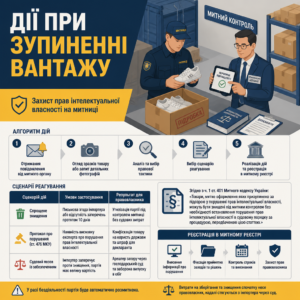 алгоритм дій та реєстрація в митному реєстрі при виявленні підробок
