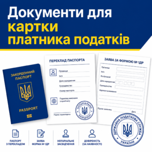 Пакет документів та переклад паспорта для оформлення ІПН іноземцю