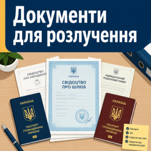 Пакет документів для порядку розірвання шлюбу