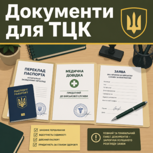Документи для звернення іноземця до ТЦК та оформлення контракту