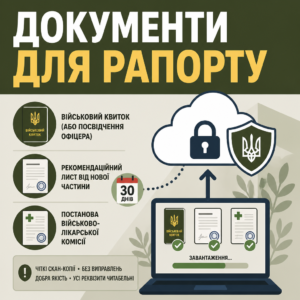 Документы для электронного рапорта на перевод в другую воинскую часть