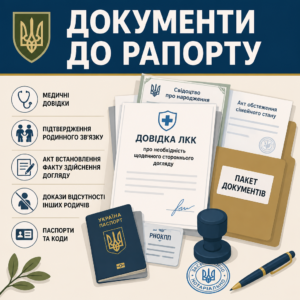 Пакет документів та довідка ЛКК для звільнення з військової служби