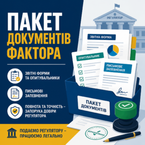 Пакет документов для факторинговой компании на рассмотрение регулятора