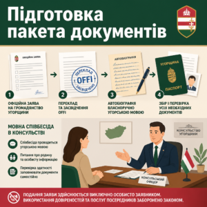 документи на громадянство Угорщини та мовна співбесіда в консульстві