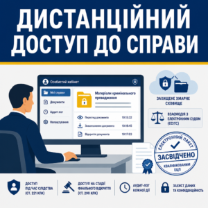 Дистанційне ознайомлення з матеріалами кримінального провадження онлайн