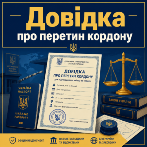 Официальная справка о пересечении границы для подтверждения выезда за границу