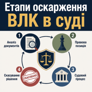 Етапи роботи адвоката по ВЛК в Києві при веденні справи