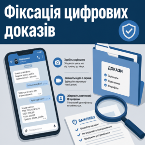 Как зафиксировать цифровые доказательства вымогательства денег