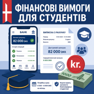 Фінансові вимоги SIRI для отримання студентської візи в Данію