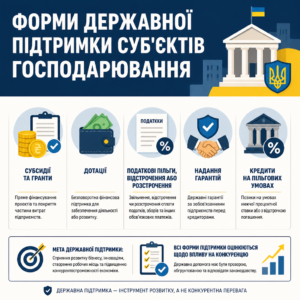 Форми державної допомоги бізнесу субсидії пільги та гранти