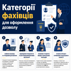 Категорії працівників для отримання дозволу на роботу іноземця