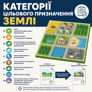 Категорії земель та зміна цільового призначення земельної ділянки