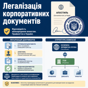 Легалізація документів та реєстрація компанії іноземцем ТОВ