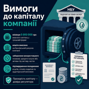 Уставный капитал и лицензия на обмен валют в НБУ