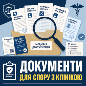 Медична документація для доведення неналежного надання медичної допомоги