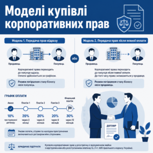 покупка корпоративных прав в рассрочку структуры транзакций