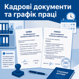 Наказ та заява на оформлення неповного робочого часу