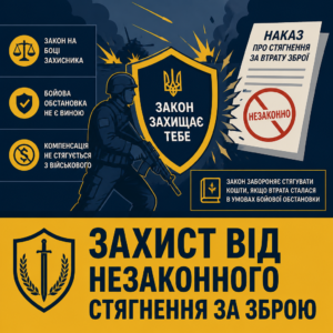 Оскарження наказу військової частини про незаконне стягнення за втрачену зброю в бою