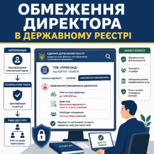 Внесення обмежень повноважень керівника до реєстру як захист бізнесу через статут