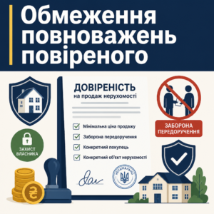 Обмеження повноважень повіреного при продажу нерухомості за довіреністю