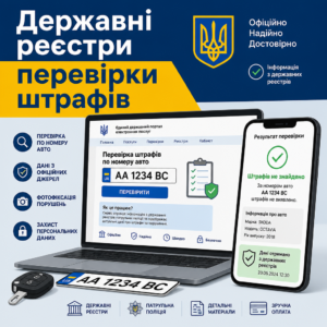 перевірити штрафи по номеру авто через офіційні державні реєстри