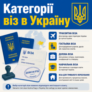 Оформлення візи в Україну та вибір категорії візового дозволу