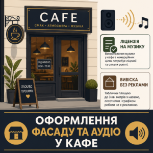 Оформлення вивіски та сплата роялті при відкритті кафе