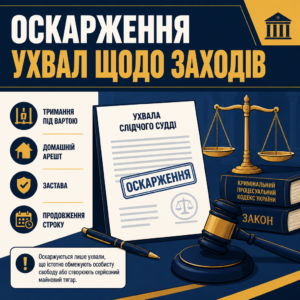 оскарження ухвали про запобіжний захід у кримінальному провадженні