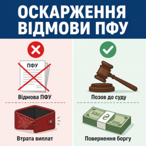Пенсійний адвокат Київ оскарження відмови Пенсійного фонду в суді