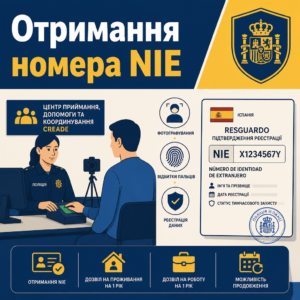 Отримання податкового номера NIE при оформленні тимчасового захисту в Іспанії