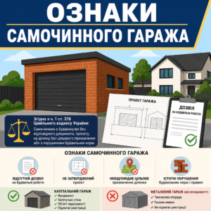 Узаконення гаража на власній ділянці та ознаки самочинного будівництва