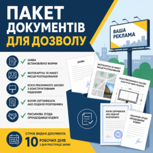 Порядок размещения рекламы и подготовка пакета документов для ЦНАП