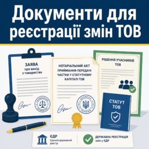 Перелік документів для проведення державної реєстрації зміни учасників ТОВ у ЄДР